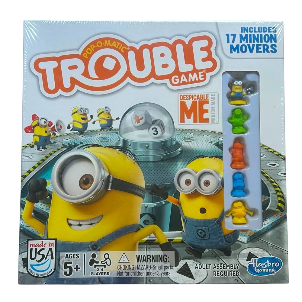 BRAND NEW DESPICABLE ME MINION MADE EDITION POP-O-MATIC TROUBLE GAME RARE SET
